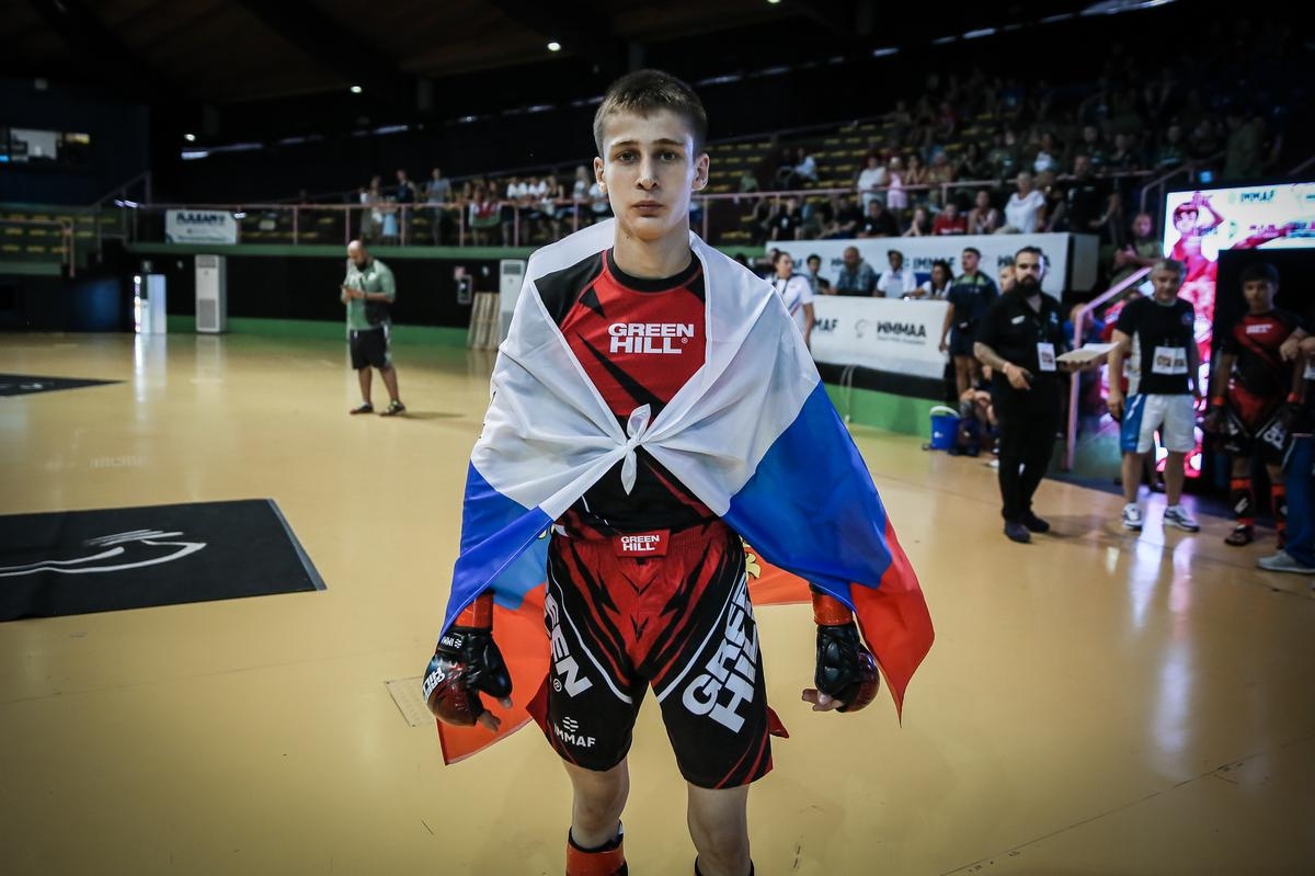 Ахмад Амаев на первенстве мира по ММА 2019 (Рим, Италия)